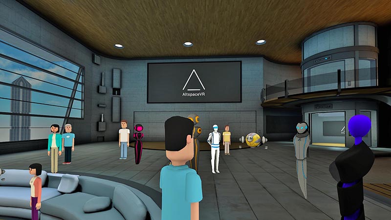 In-world AltspaceVR scene screenshot (Czech VR coverage). Primary pick.
