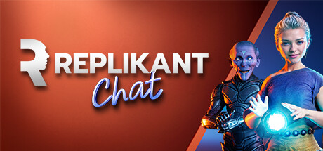 Official Steam store header capsule art: REPLIKANT Chat logo with two 3D characters (Steam CDN). Primary pick.